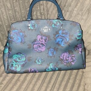 Coach Floral Blue and Purple Women's Bag